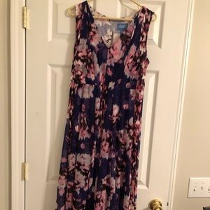 High-Low Vera Wang Purple and Pink Dress, Medium